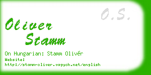oliver stamm business card